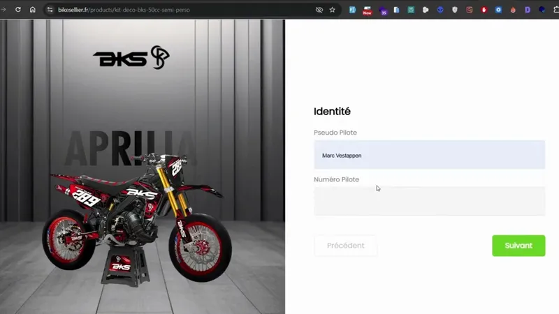 Projet de BikeSellier – Configurateur de personnalisation sur-mesure réalisé par 9lift Agence PrestaShop