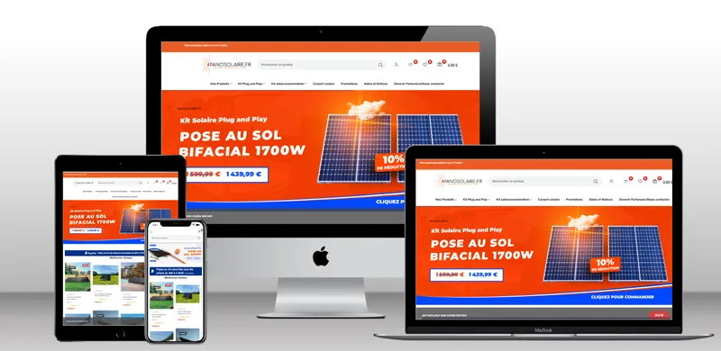 Projet de Refonte du site PanoSolaire réalisé par 9lift Agence PrestaShop
