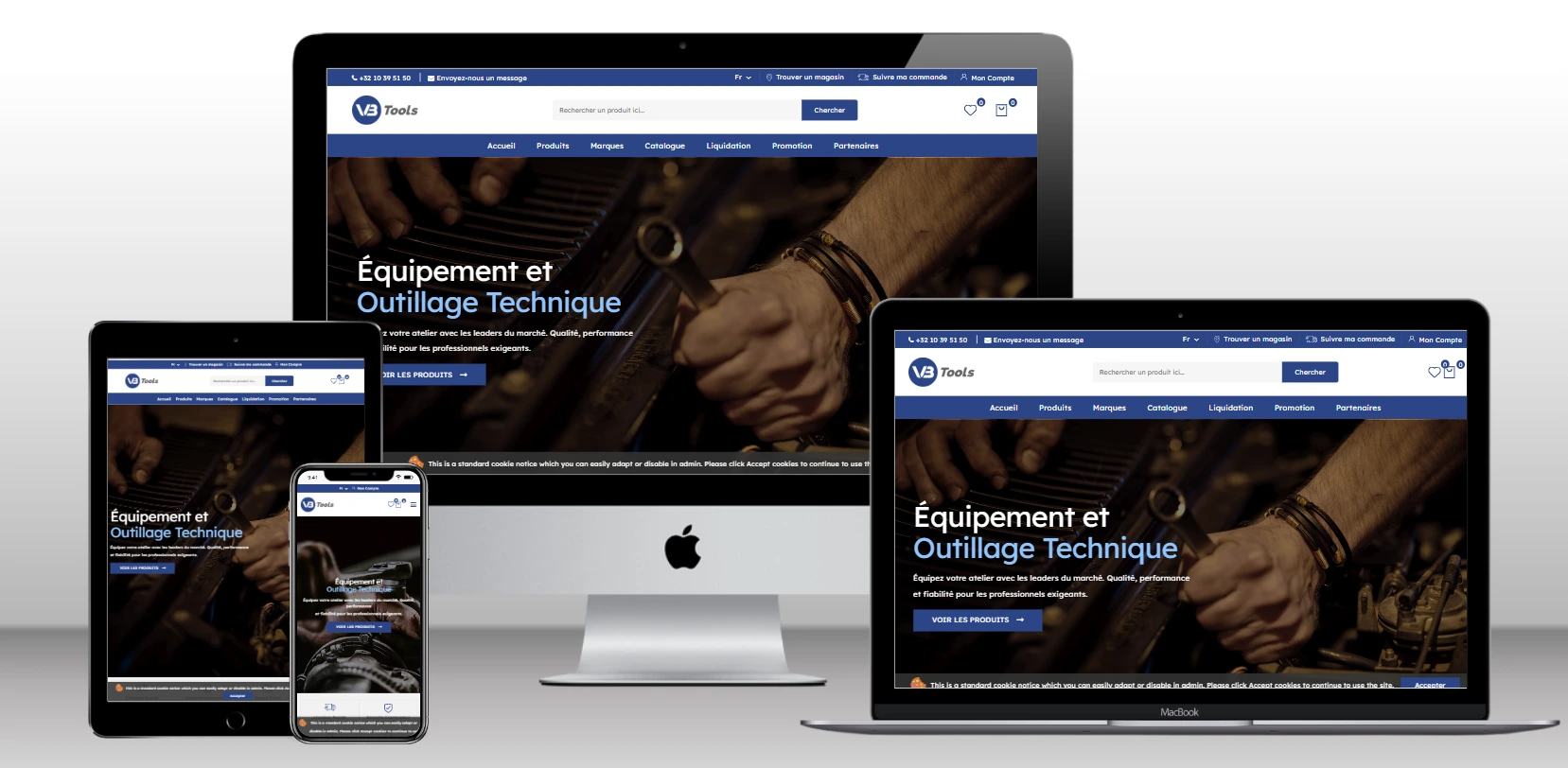 Projet de Refonte & Migration E-commerce pour VBTools réalisé par 9lift Agence PrestaShop